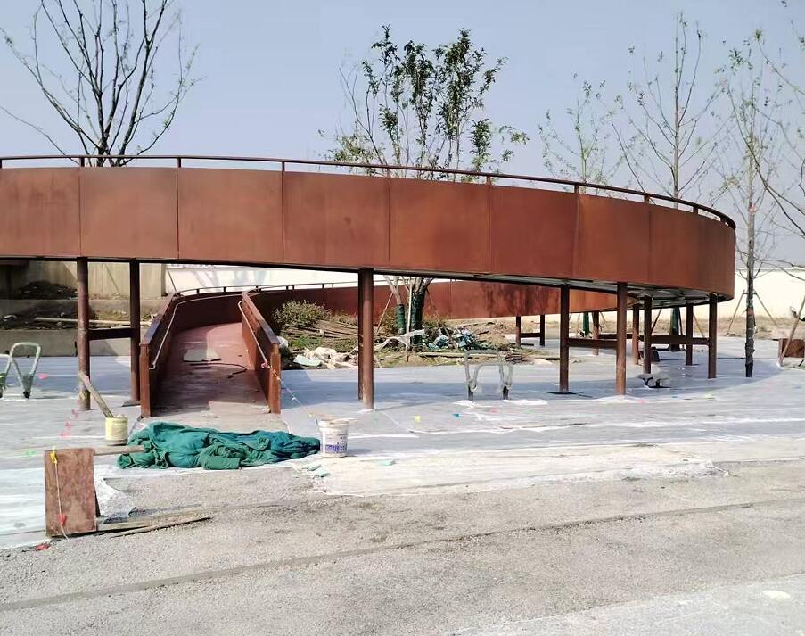 福建耐候钢板廊架